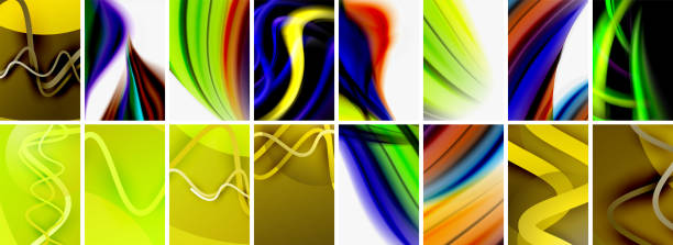 istock Collection of abstract background with waves, colorful shapes and 3d shadow effect. Vector Illustration For Wallpaper, Banner, Background, Card, Book Illustration, landing page 2160520151