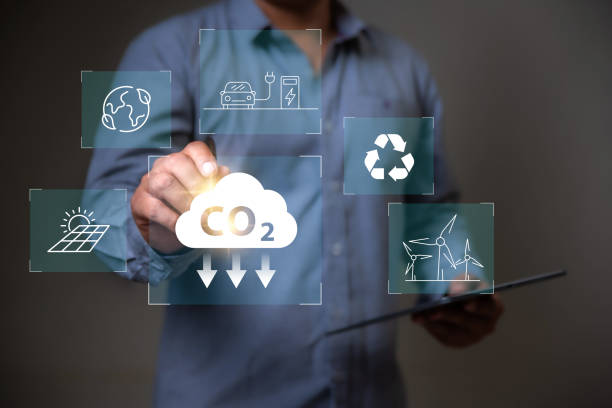 istock Sustainable development and green business based on renewable energy,  co2 reduce emissions and carbon footprint to limit global warming and climate change. 2160526999