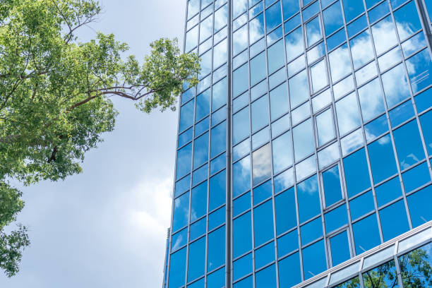 istock modern office building in hong kong; closeup 2160540095