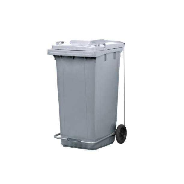 istock Durable Gray Industrial Dumpster on Wheels for Effective Waste Management and Disposal in Various Commercial and Industrial Environments 2160541687