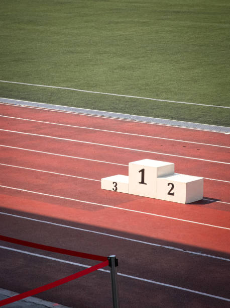 istock Sport podium inside a stadium. 2160544266