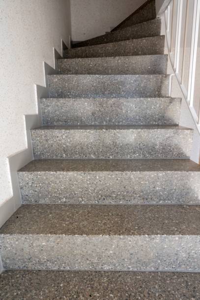 istock Stone staircase in the hallway 2160547658