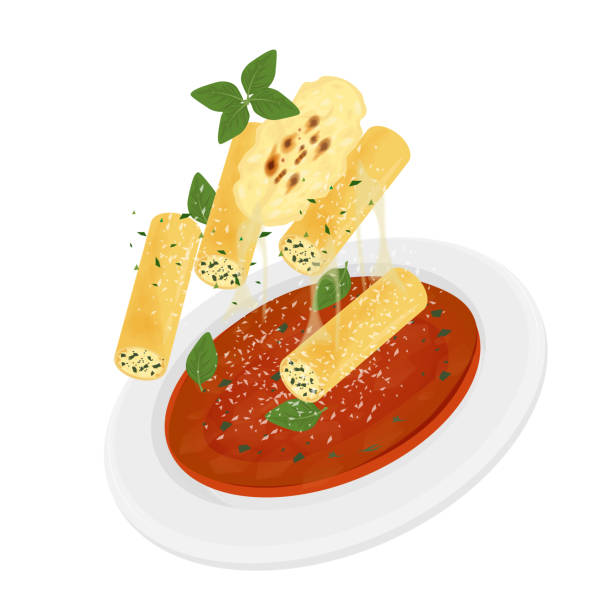illustrazioni stock, clip art, cartoni animati e icone di tendenza di levitazione cannelloni ricotta con ragù alla bolognese - canelones