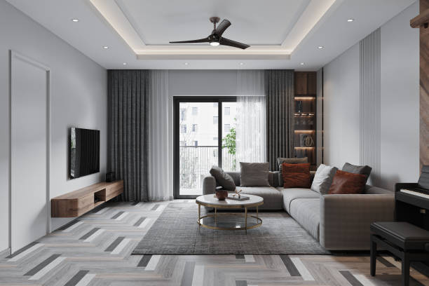 istock Luxury living room interior design complete empty space decoration wall decor sofa 2160552855