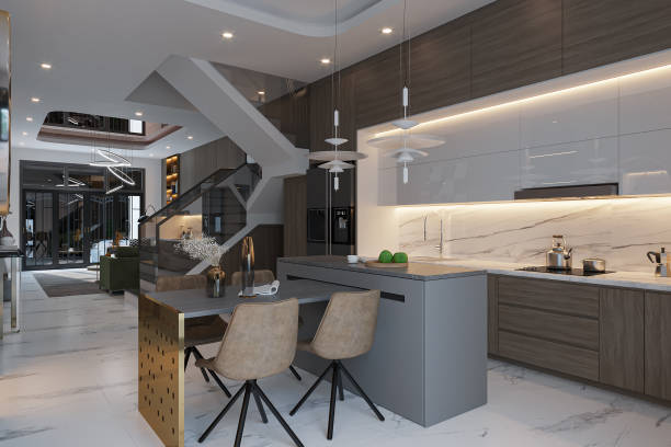 istock A view from an open Kitchen, luxurious Stuff in Modern Life 2160553297