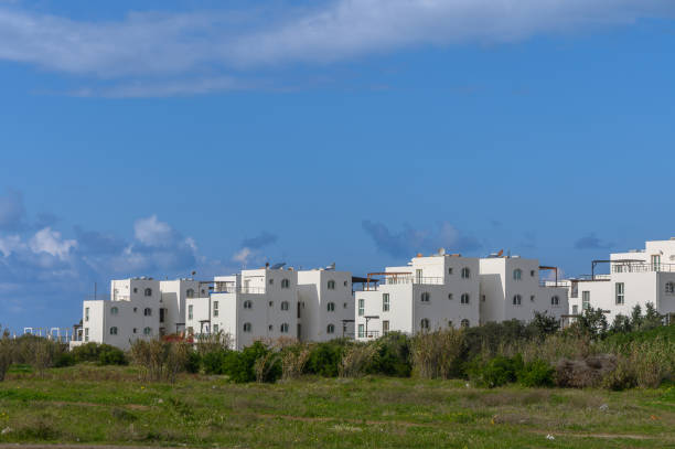 residential complex with white villas in Cyprus