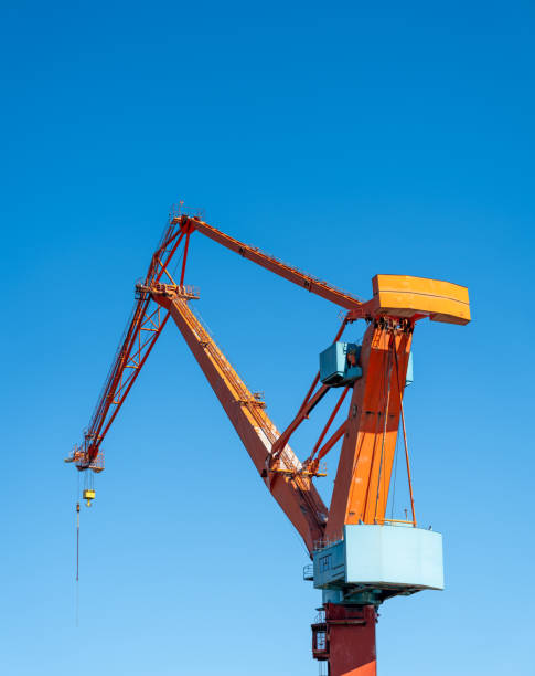 istock Large abandoned wharf crane.. 2160561835