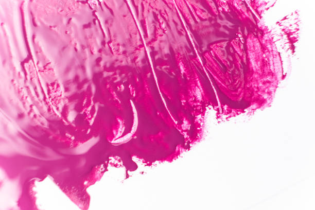 Pink Abstract Background Nail Polish Stroke Top View Space for Text