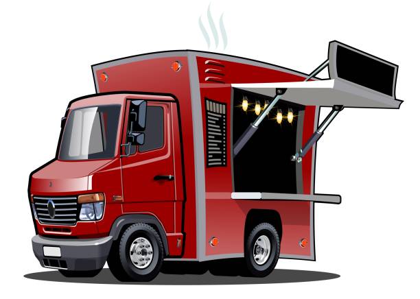 istock Cartoon food truck template 2160567872