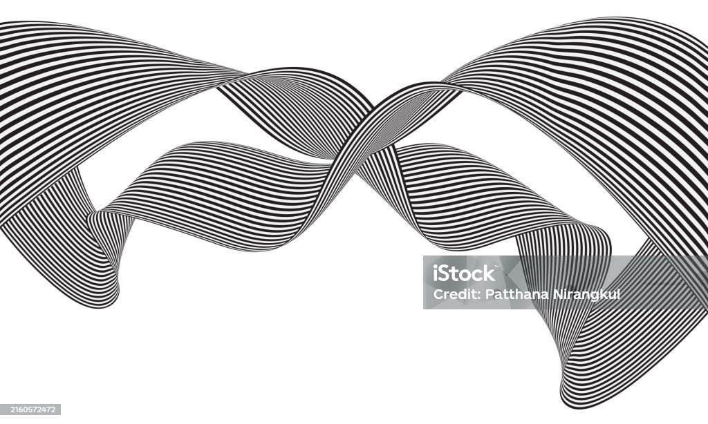 Movement Abstract Line Abstract Black White Lines Wave Curve Movement 3d Style Background ...