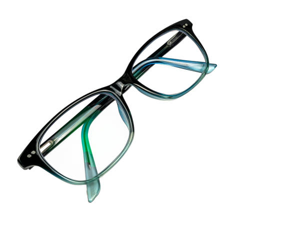 Fashionable eyeglasses isolated on a white background