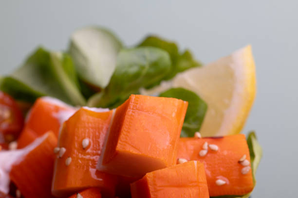 Crab Sticks or Surimi is a paste made from fish or other meat.