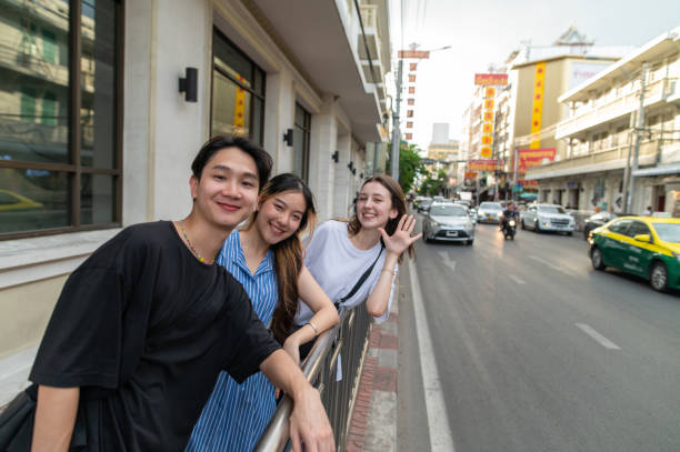 istock Youngster weekend activity gathering leisure on street 2160585976