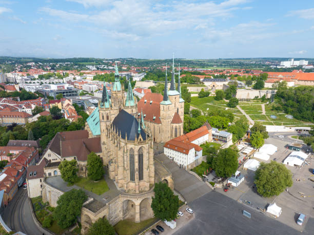 istock Erfurt Cathedral in Thuringia in Germany 2160587281