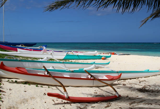 istock Beach Boats  Oahu Hawaii 2160589545