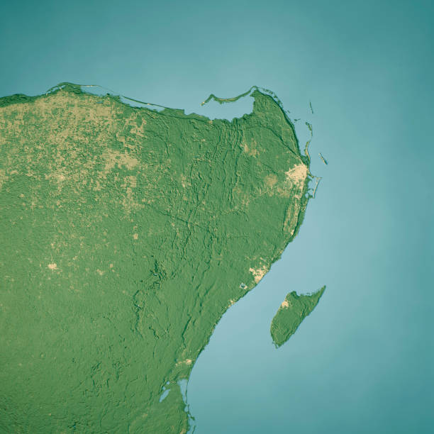Closeup view of northern and central Africa section of cheap plastic globe