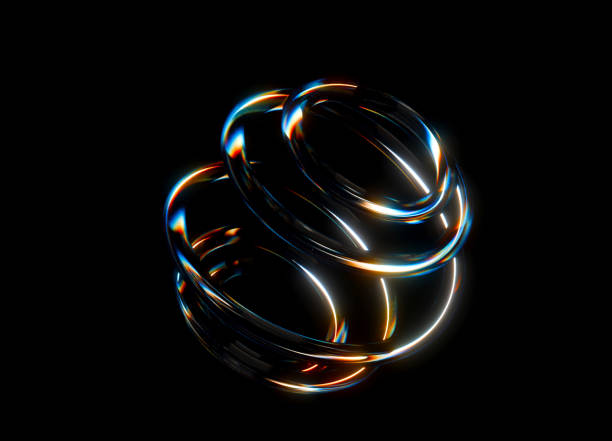 istock Spiral glass abstract geometry 3D. 3D illustration render. 2160593929