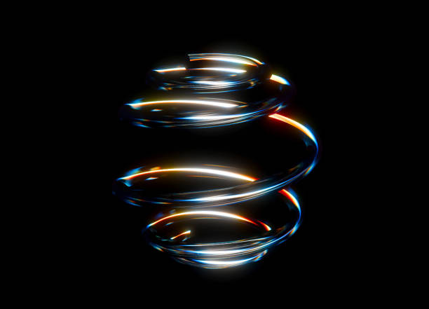 istock Spiral glass abstract geometry 3D. 3D illustration render. 2160593931