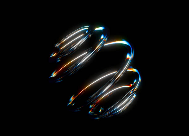 istock Spiral glass abstract geometry 3D. 3D illustration render. 2160593932