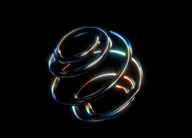 istock Spiral glass abstract geometry 3D. 3D illustration render. 2160593933