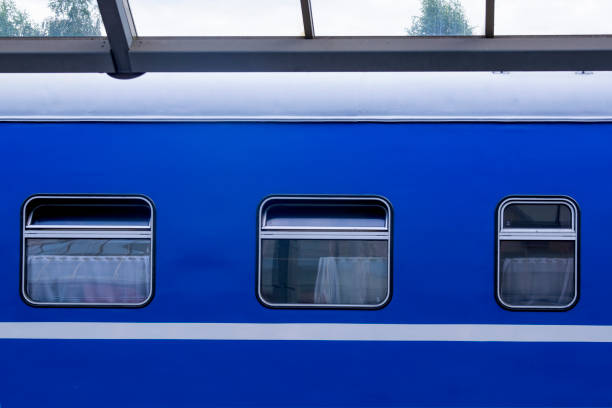 istock Train at the Central Railway station in Vitebsk, Belarus. 2160594696