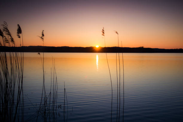 Sunset in Teterow in North Germany