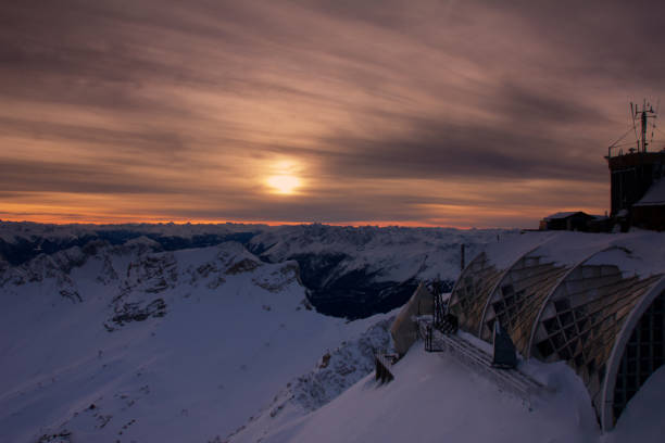 Zugpitze Mountain, Top of Germany on a Sunny Day in November