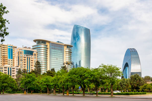 istock Crescent Development Project Skyline in Baku, Azerbaijan 2160602085