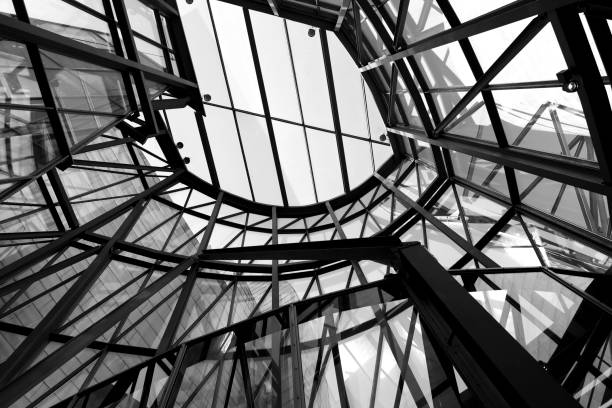 istock Black and White modern structure building photography 2160612569