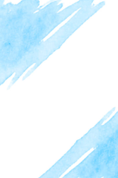 istock Blue Watercolor Corners Background Painting 2160616797