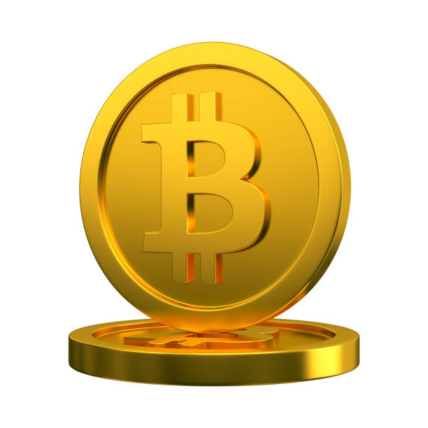 istock Bitcoin gold sign currency isolated. Cryptocurrency rate concept. 3d rendering. 2160617019