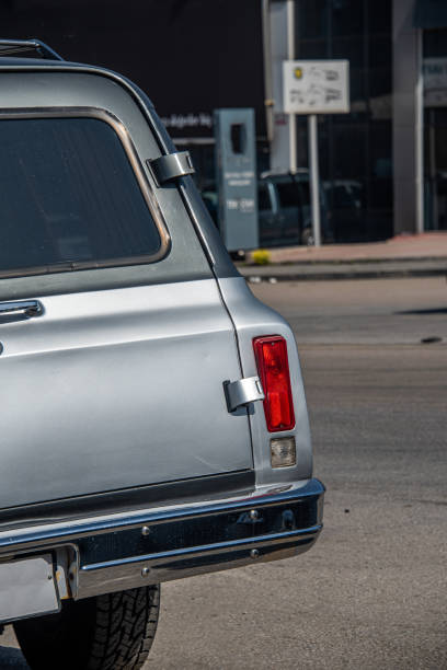 Rear view of station wagon