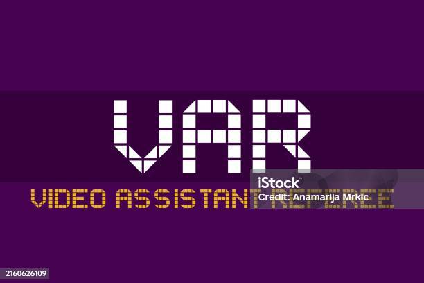 Video Assistant Referee Screen Var Vector Illustration Stock ...