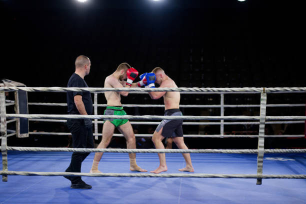 istock Fierce boxing match showcases athletes' power and skill. 2160626171