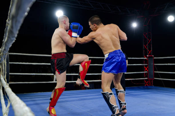 istock Fierce boxing match showcases athletes' power and skill. 2160626839