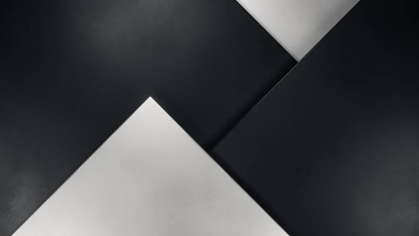 istock Design a stylish composition with abstract geometric black and white shapes for a modern look 2160630427