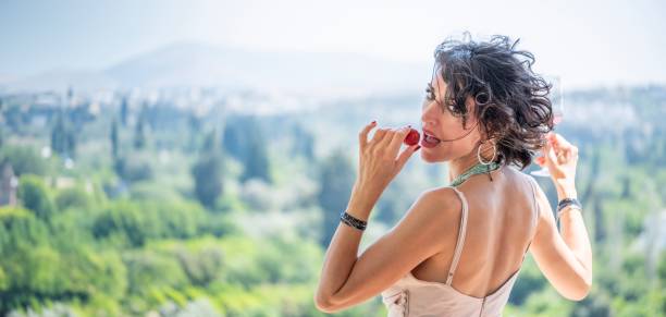 istock Solitude positive woman with champagne. 2160638993