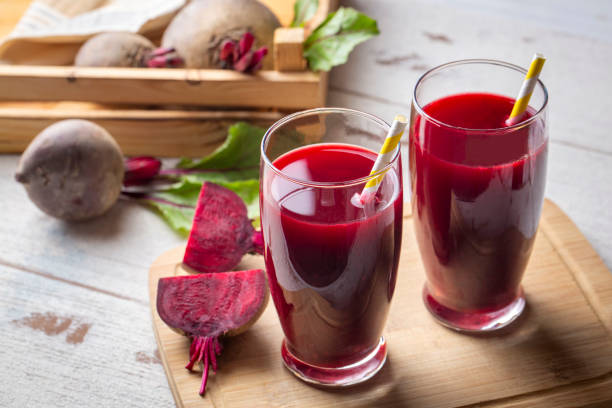 istock Glass of fresh beetroot juice with vegetables 2160642962