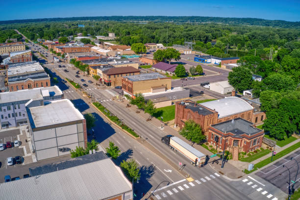 istock Aerial View of St. Peter, Minnesota Downtown Area during Summer 2160644463