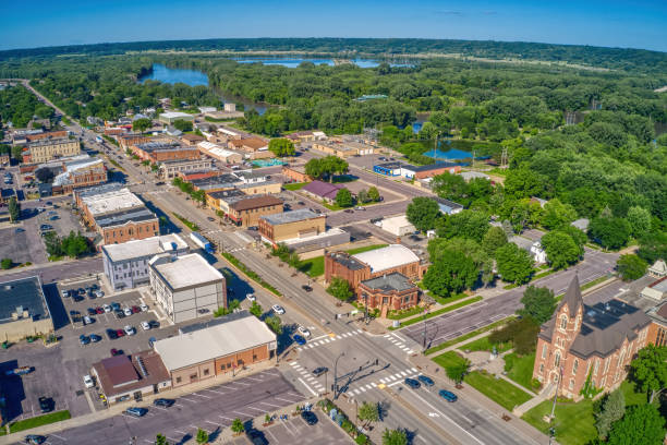 istock Aerial View of St. Peter, Minnesota Downtown Area during Summer 2160644464
