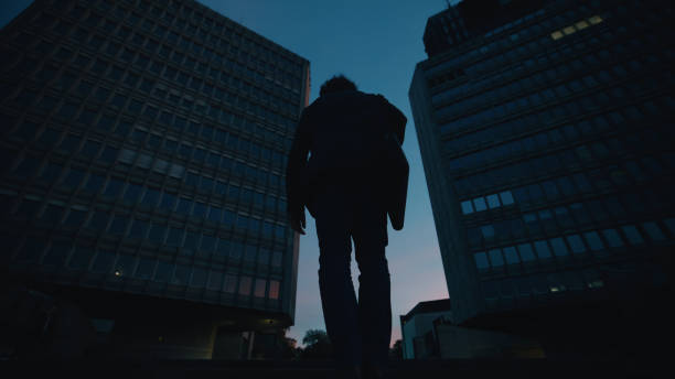 blurry person walking