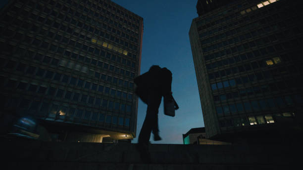 istock Elderly Caucasian Man Nighttime City Walk 2160645803