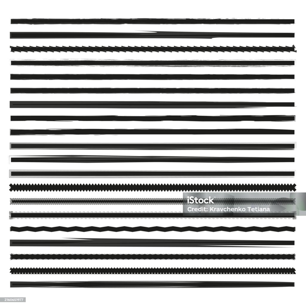 Various Line Pattern Vector Different Vector Lines Various Black Patterns Horizontal Decorative ...