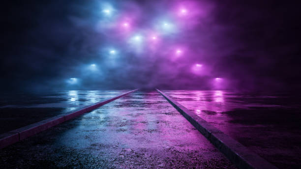 istock Fluorescent lights in smoky 2160652916