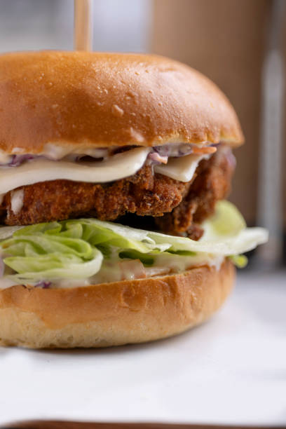 istock Delicious homemade chicken burger 2160654629