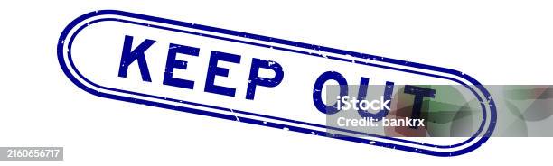 Keep Word Blue Grunge Blue Keep Out Word Rubber Seal Stamp On White Background Stock ...