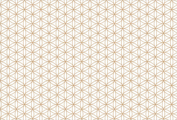 seamless vector pattern in geometric ornamental style. - japán kultúra témájú stock illusztrációk