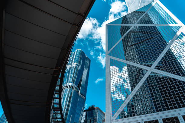istock Modern financial skyscrapers in Hong Kong 2160663839