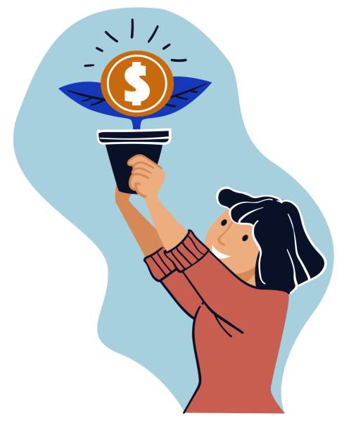 istock Financial growth and income, woman saving money 2160666635