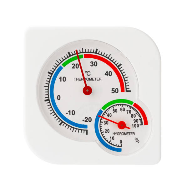 istock Clear Plastic Celsius Thermometer Showing a Temperature of 28 Degrees 2160675199